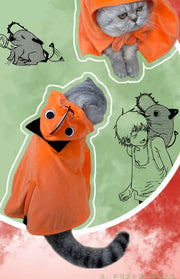 Costume de chat Pochita – Cape cosplay animal de Chainsaw Man