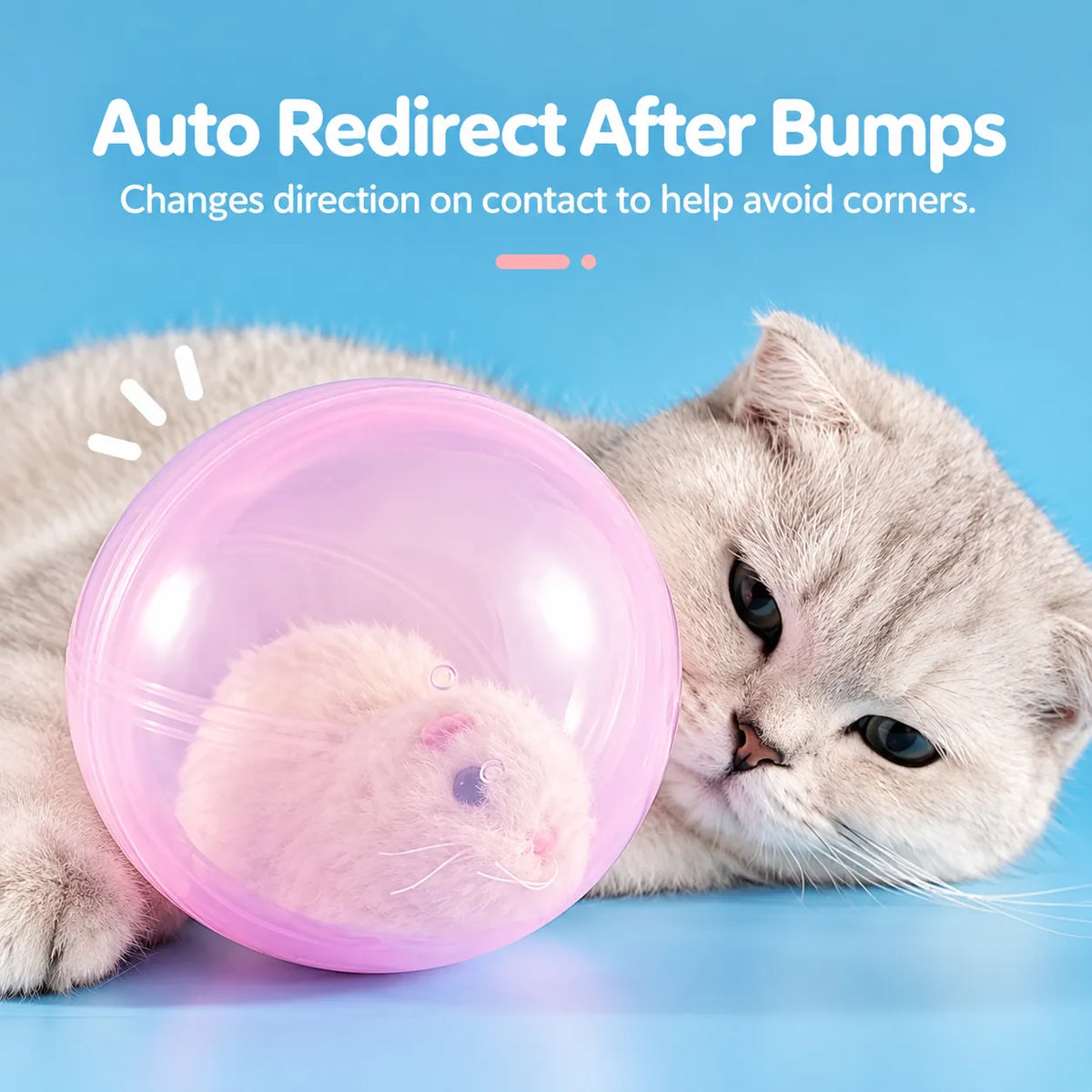 Interactive Rat Cat Toy – Automatic Moving Mouse Cat Chaser Toy for Indoor Cats