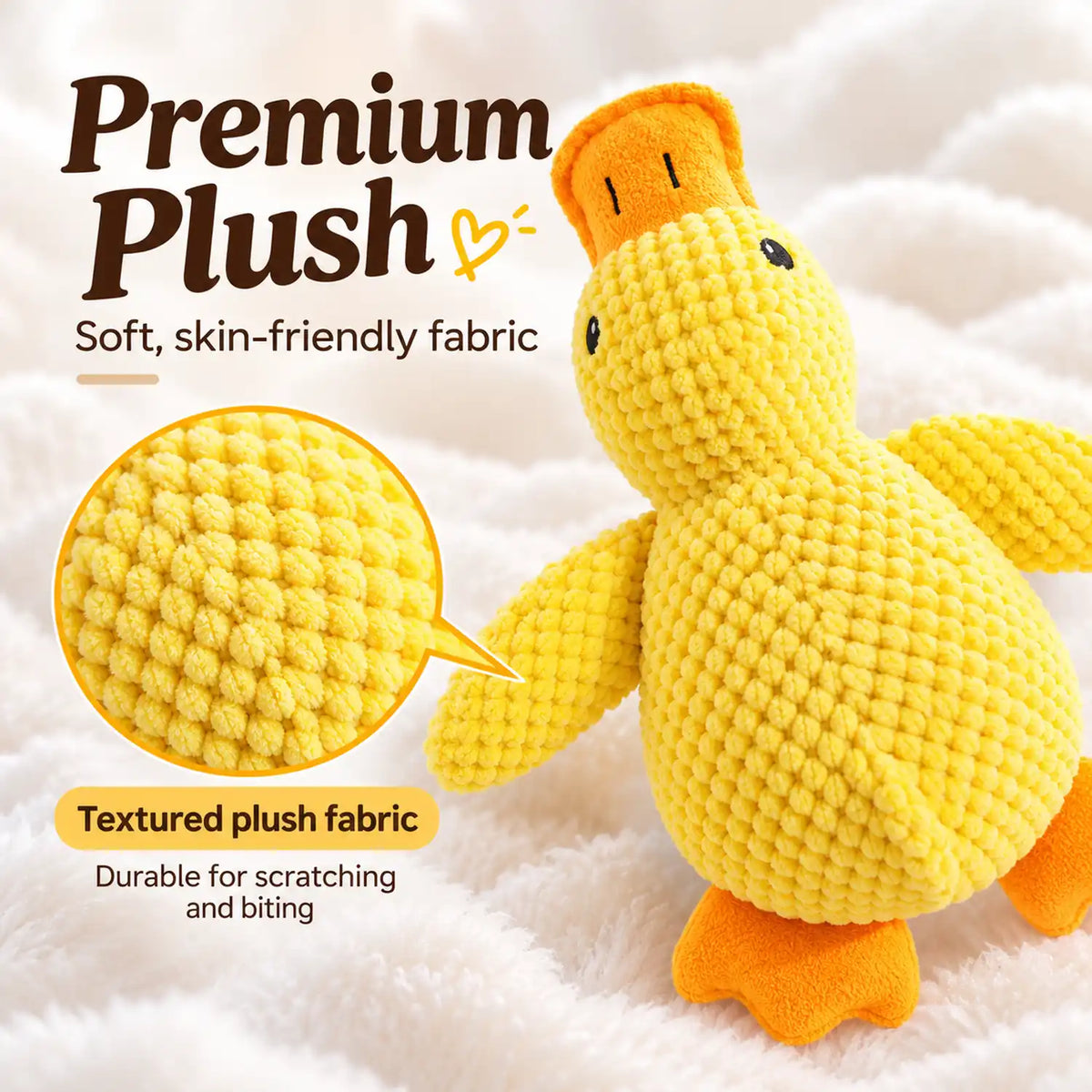Catnip Duck Kicker Toy for Cats – Plush Crinkle Play Toy