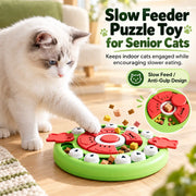 Treat Hunt Puzzle Feeder Cat Toy for Senior Cats