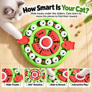Treat Hunt Puzzle Feeder Cat Toy for Senior Cats