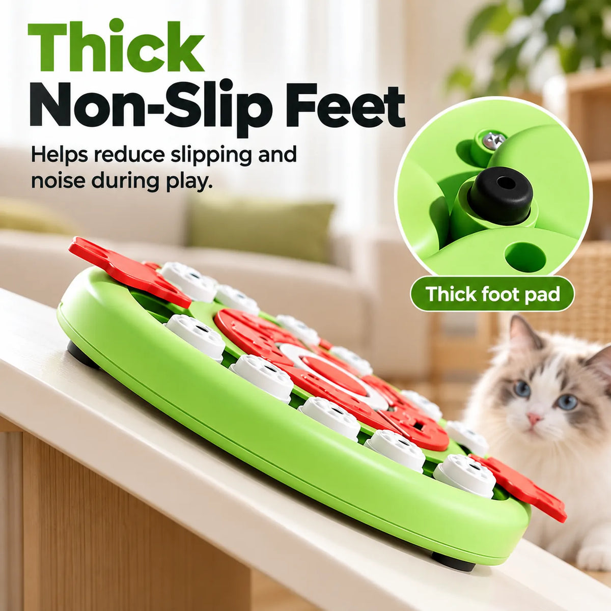 Treat Hunt Puzzle Feeder Cat Toy for Senior Cats