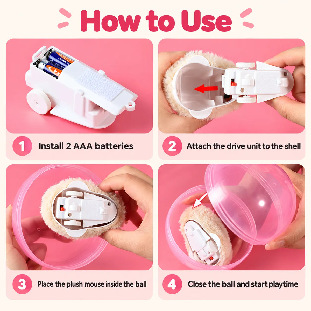 Interactive Rat Cat Toy – Automatic Moving Mouse Cat Chaser Toy for Indoor Cats